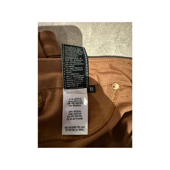 7 For All Mankind Brown Coated Skinny Jeans - 32 - Picture 3 of 4